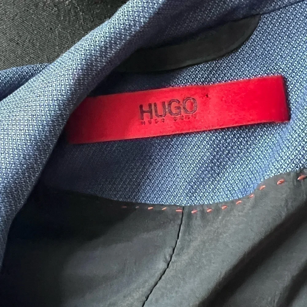 Hugo Marlane Biella Slim Fit Natural Stretch Suit Jacket Med Blue